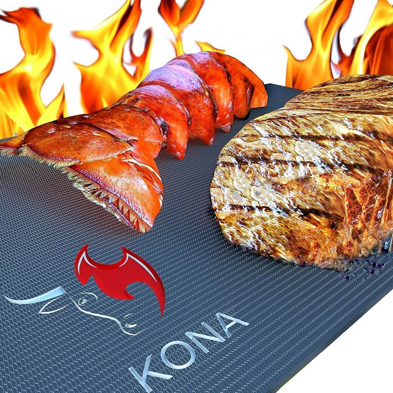 KONA Best Heavy Duty 600 Degree Non-Stick BBQ Grill Mat