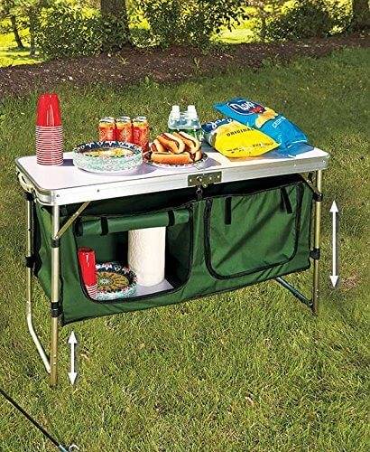 Portable Adjustable Camping Kitchen Table