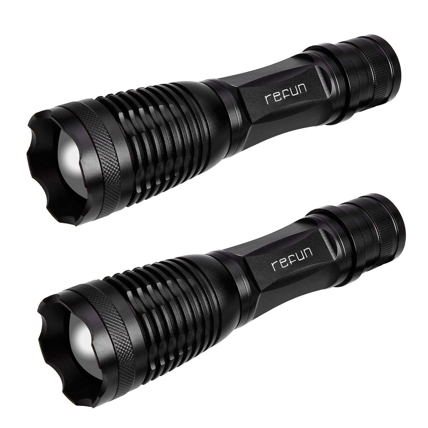 Refun E6 2 pack High Powered Handheld Tactical Flashlights