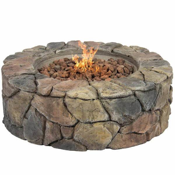 Stone Design Outdoor Gas Fire Pit