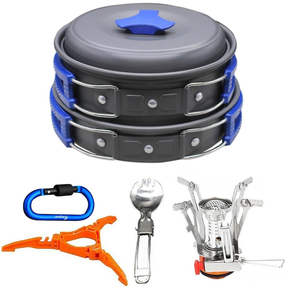 Outdoor Stove Carabiner Canister Camping Cookware Set