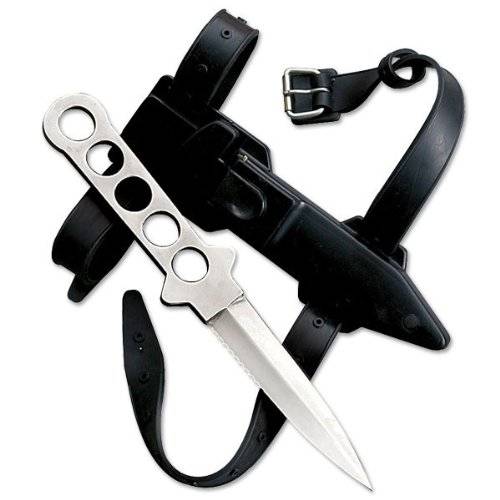 1 X Dive Knife ll All Stainless Knife with Line Cutter and Leg Strap Sheath