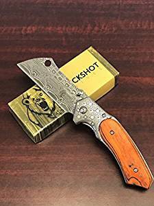 Buckshot Thumb Open Spring Assisted with Inlay Classic Razor Pocket Knife