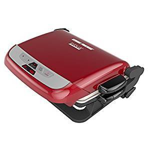 George Foreman Red 5-Serving Multi-Plate Evolve Grill System with Ceramic Plates