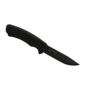 Morakniv Bushcraft Black Carbon Fixed Blade Knife with Carbon Steel Blade