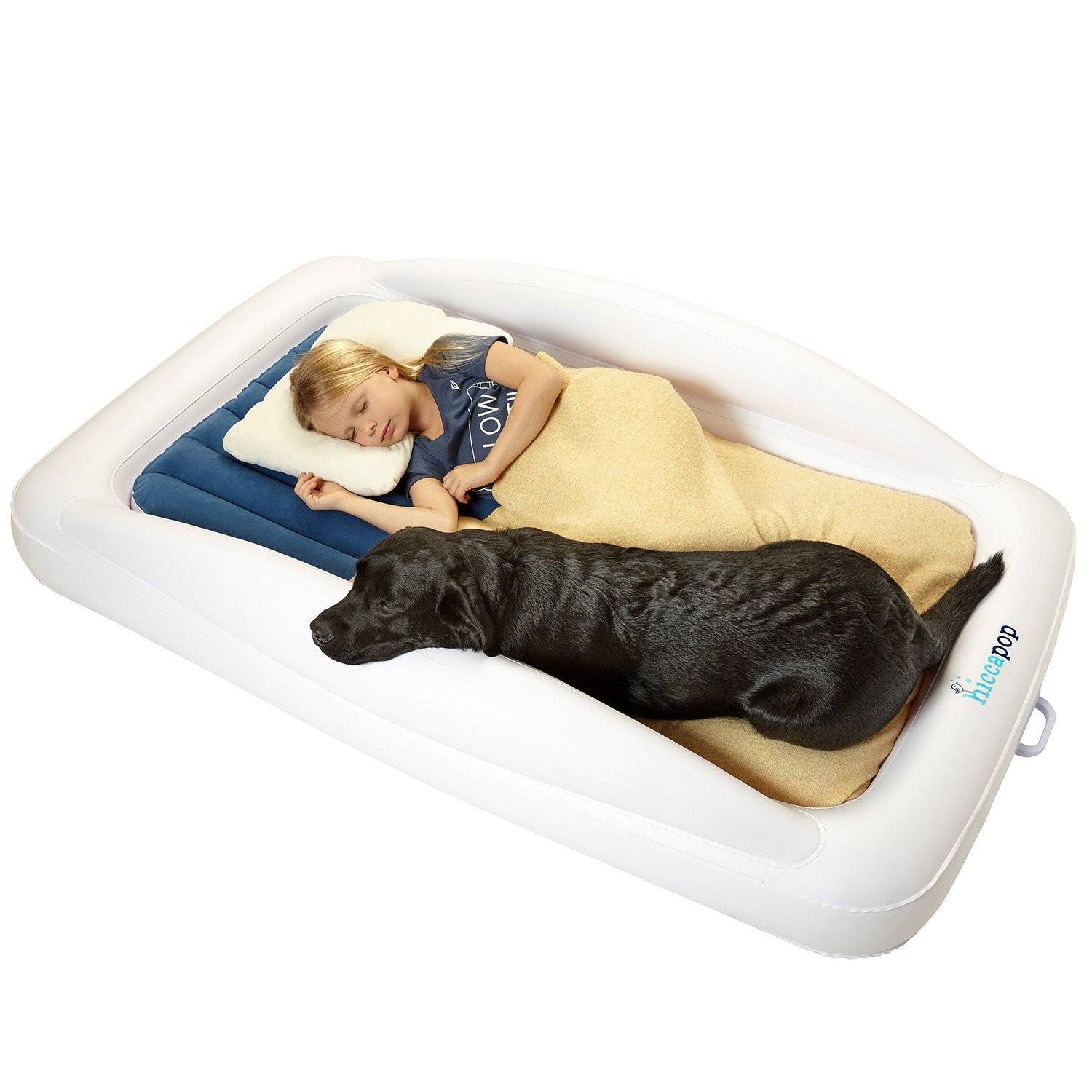 Inflatable Toddler Travel Air Bed with Safety Bumpers