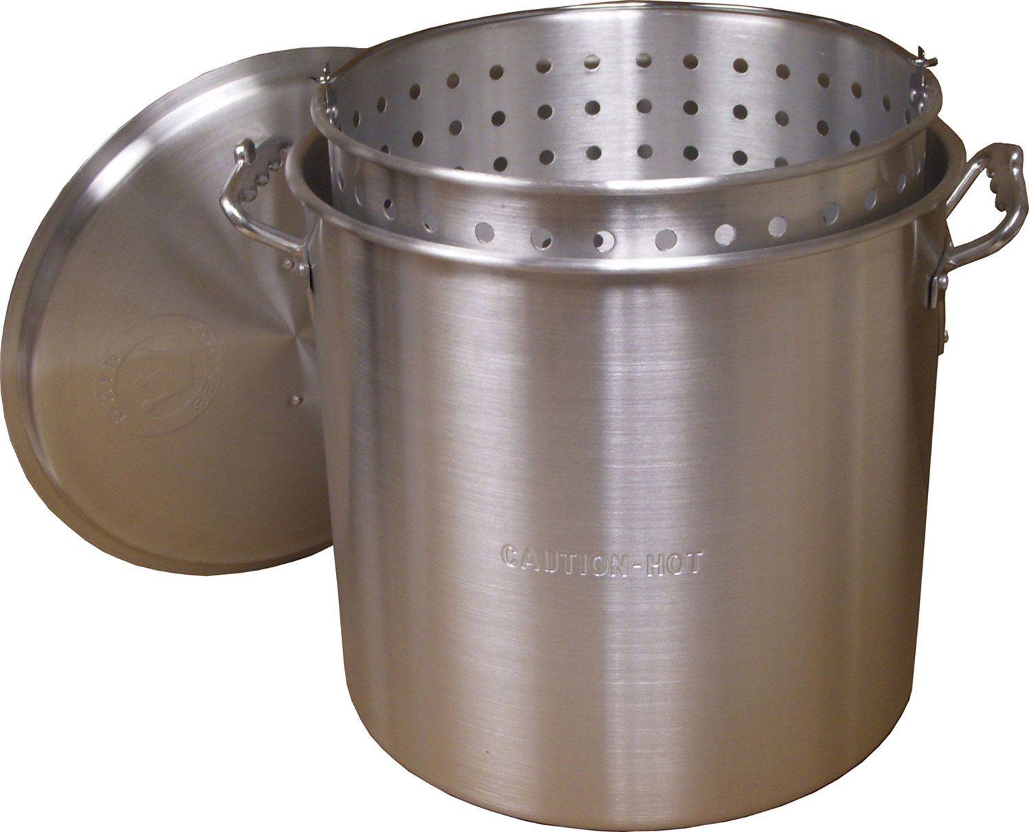 King Kooker 120 Qt Aluminum Pot with Basket and Lid