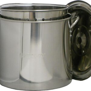 King Kooker 22 Qt Stainless Steel Pot with Basket and Lid