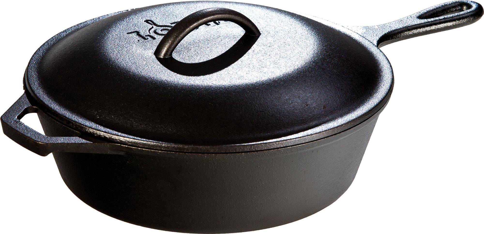 Lodge Camping 3 Qt Cast Iron Chicken Fryer with Cover